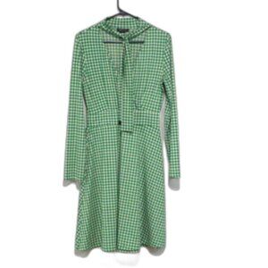 BCBG MAX AZRIA GREEN CHECK DRESS SIZE MEDIUM